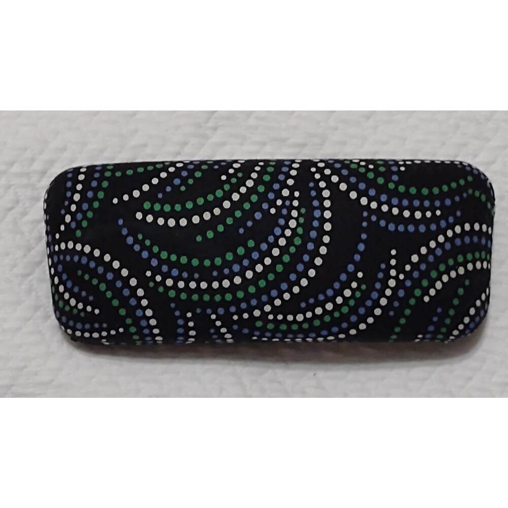 Vera Bradley black green polka dots eyeglasses or sunglasses case